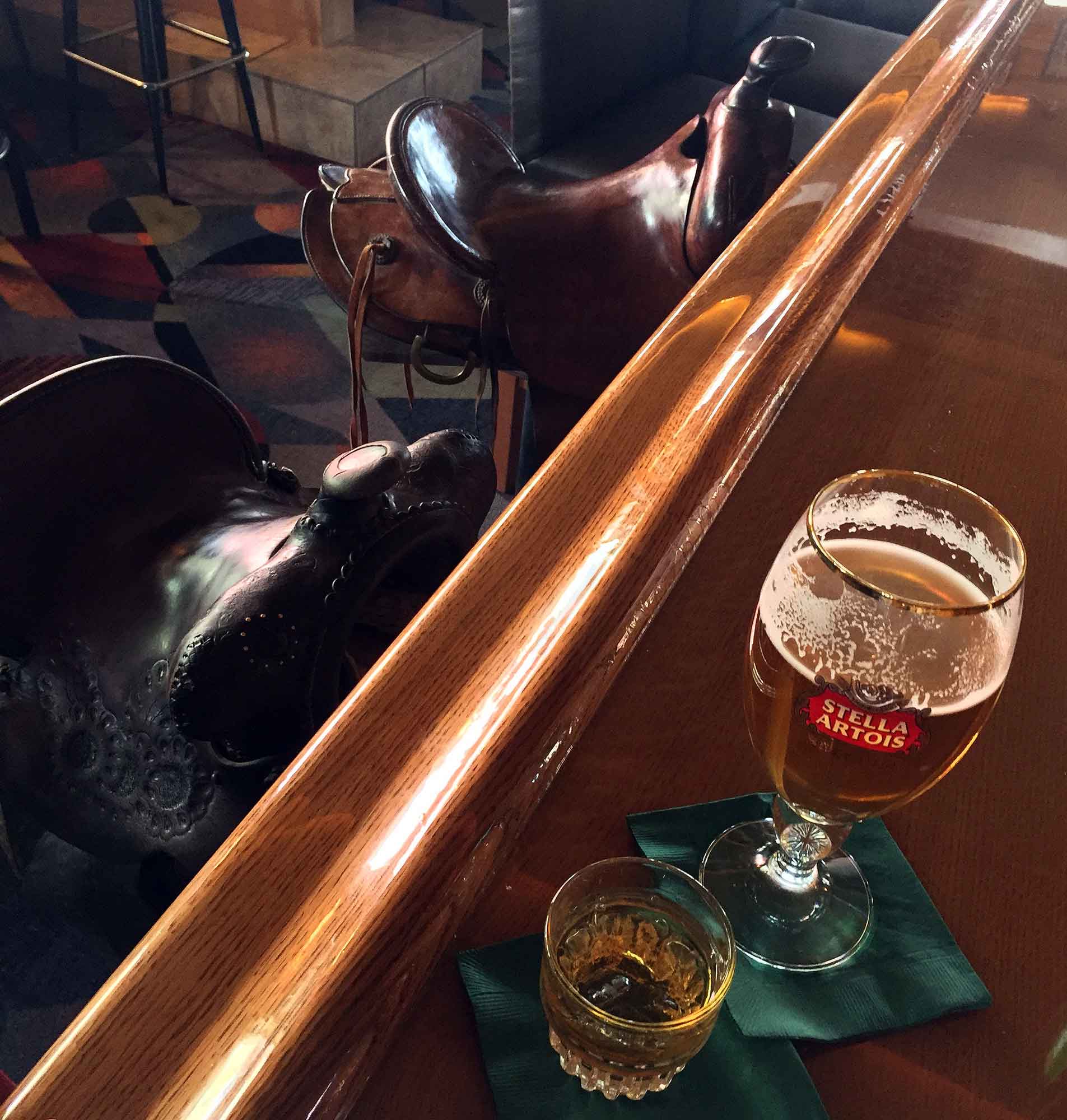 Bullwinkle's saddle stools in West Yellowstone