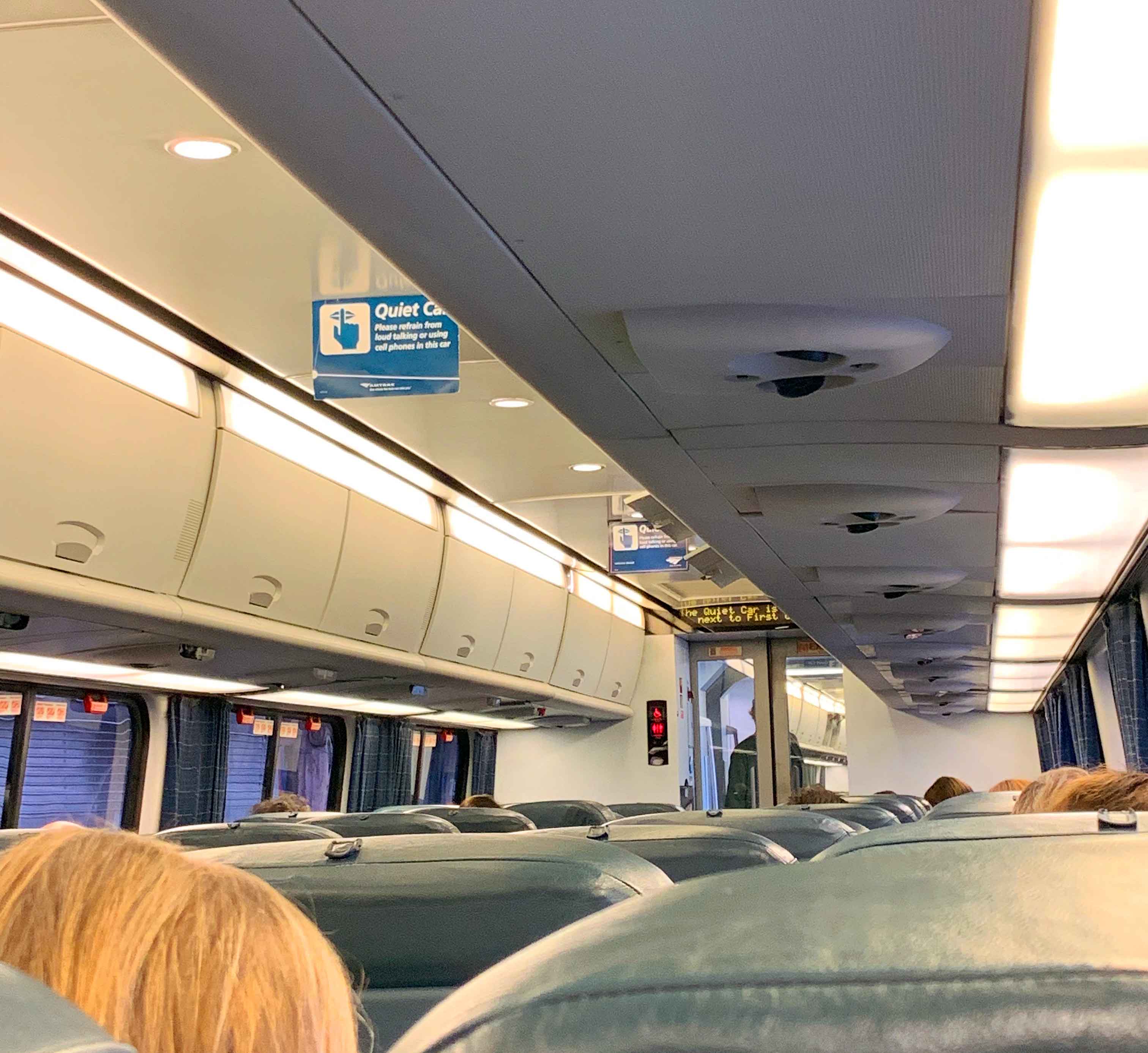 Quiet car on the train