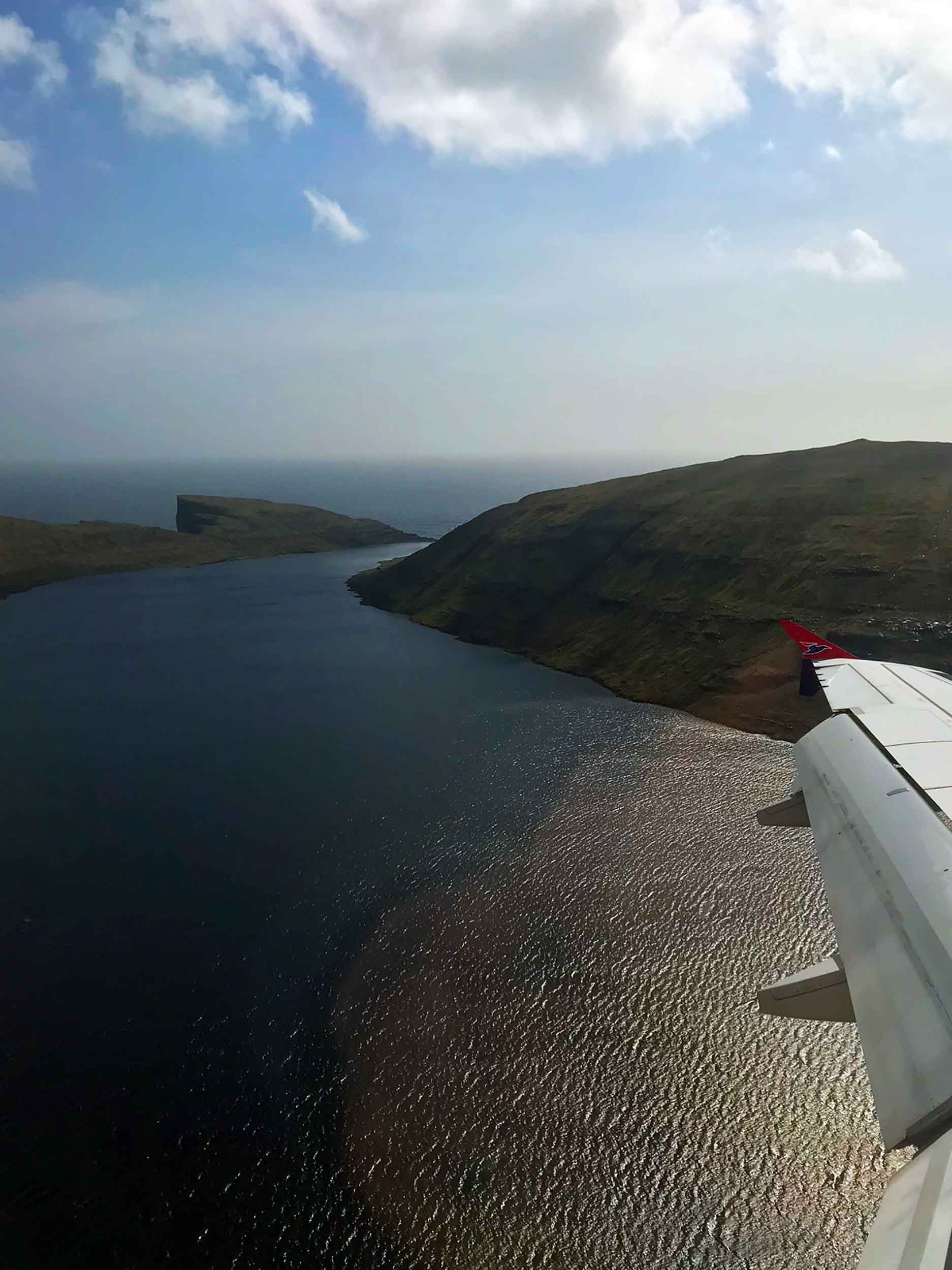 hanging lake from plane