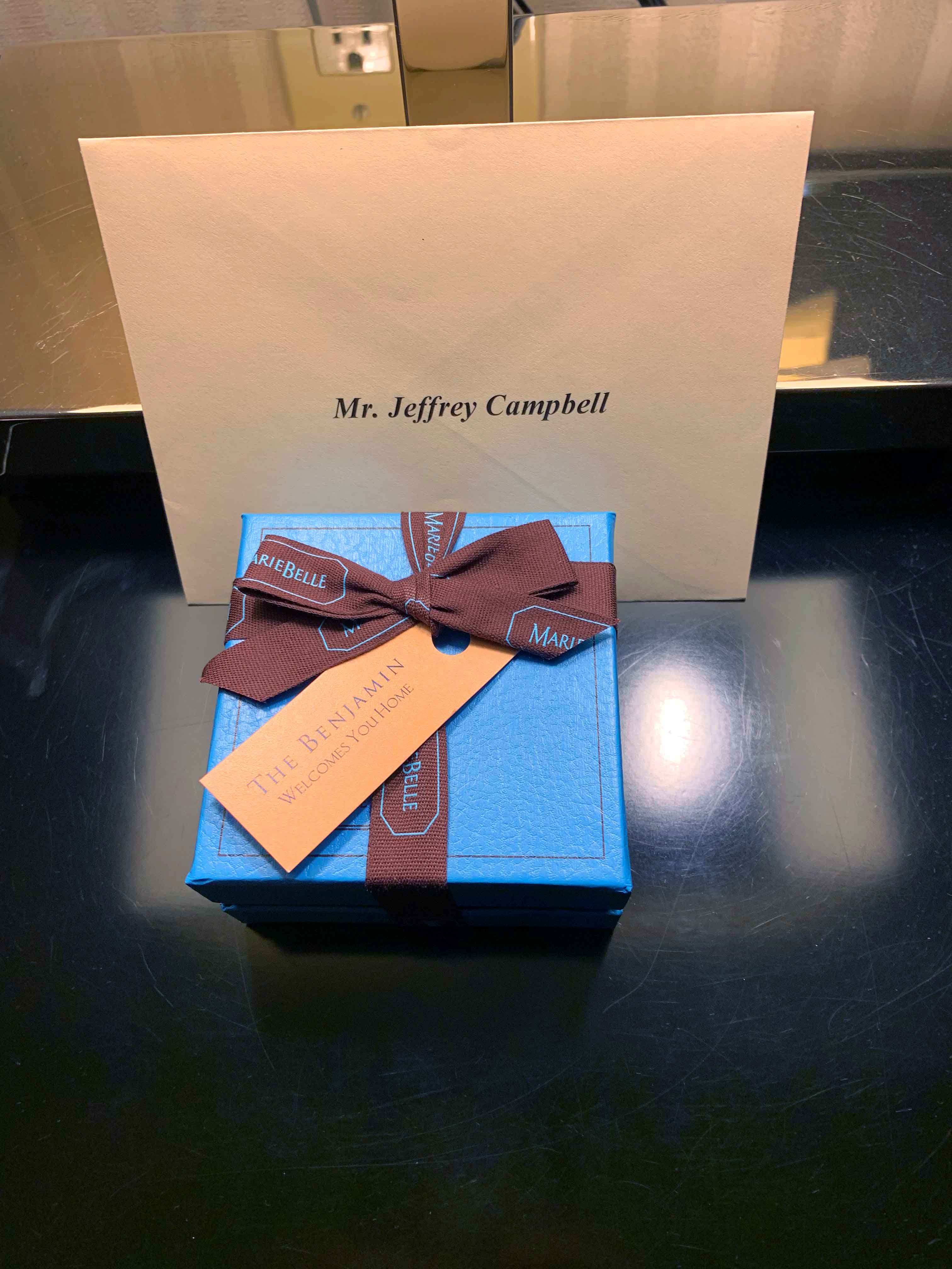 Chocolates in NYC hotel room