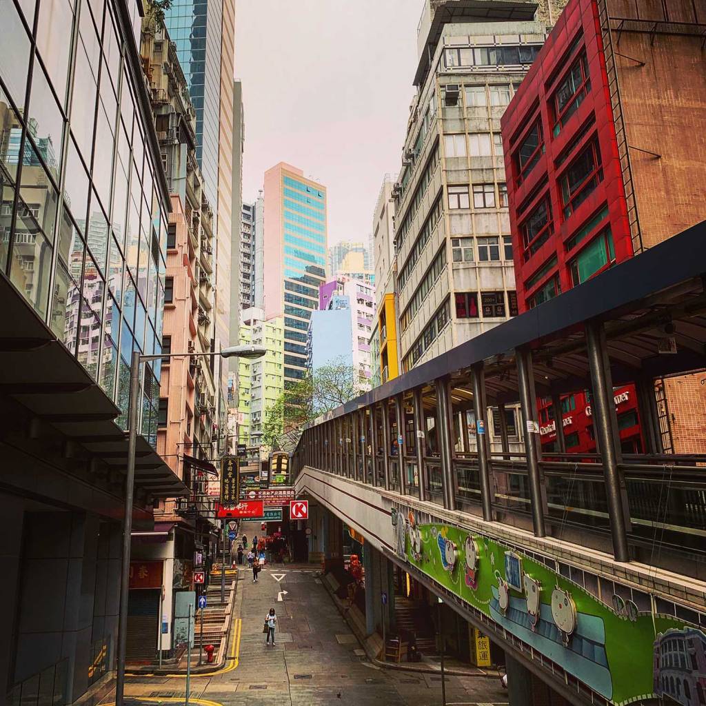 Mid-Level Escalators in Hong Kong