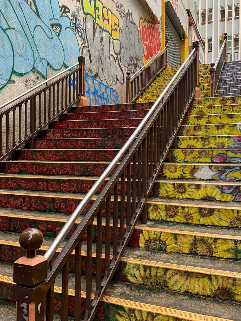 Yau Ma Tei Floral Stairs in Hong Kong