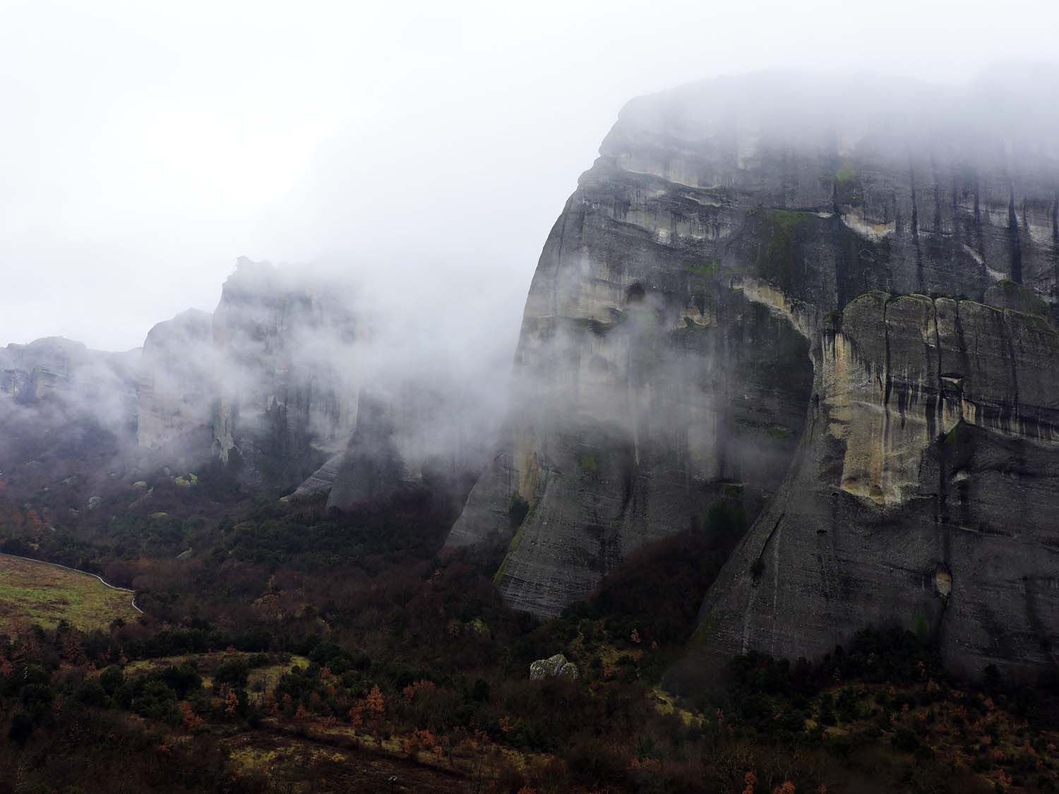View of Meteora cliffs