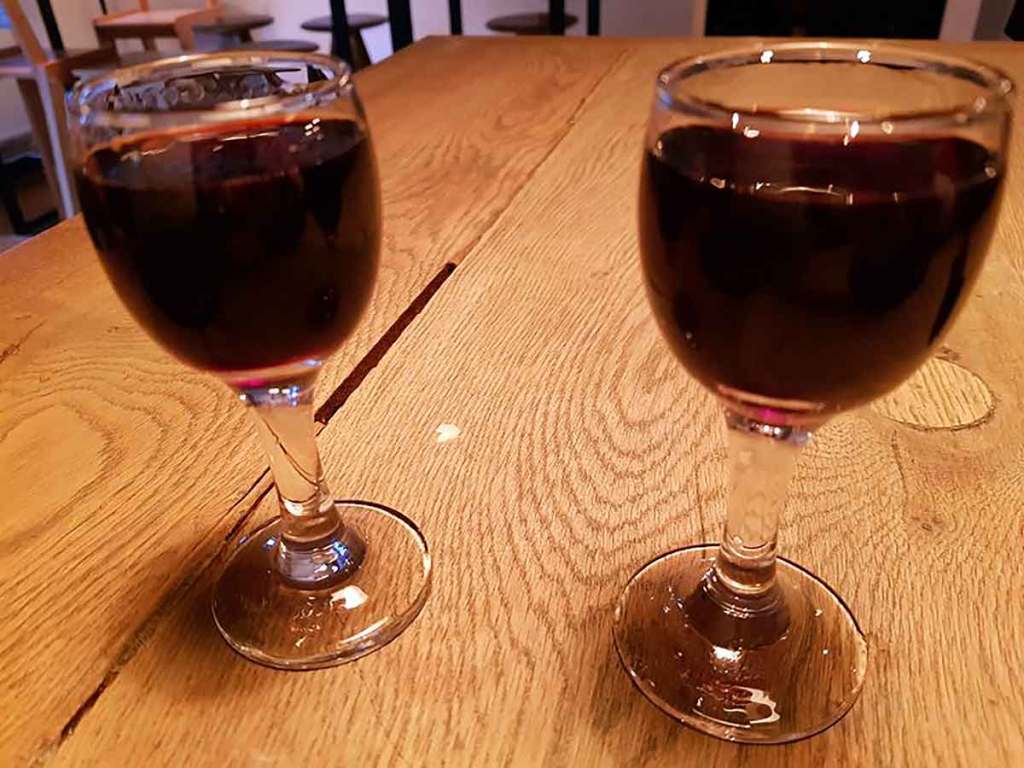 Romanian tuica in glasses