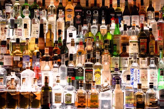 Wall of liquors