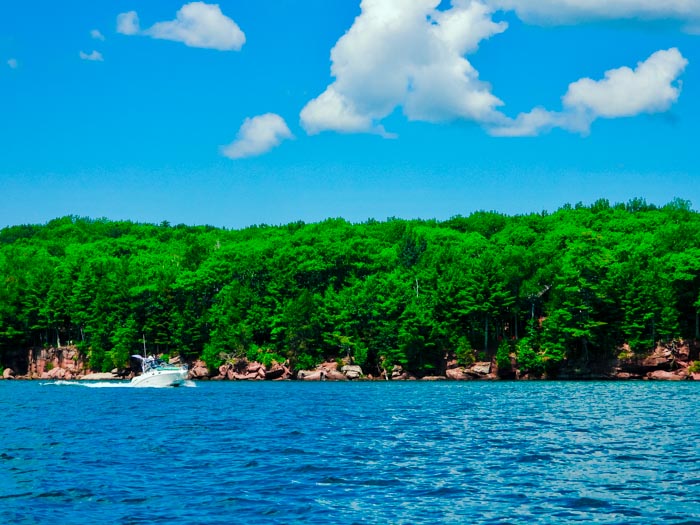 Boat in Apostle Islands
