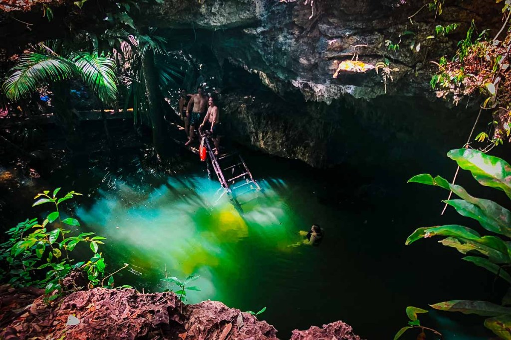 A cenote in Cozumel
