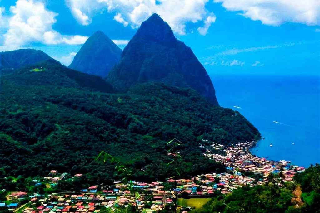 The Pitons in Saint Lucia, one of the best Caribbean islands to visit.