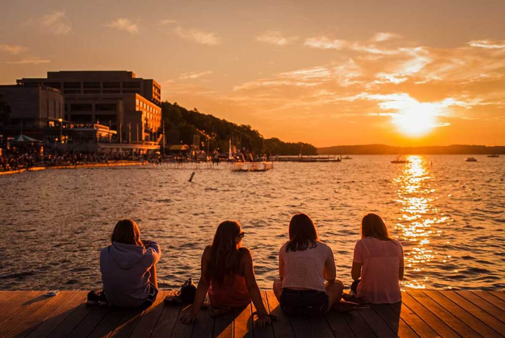 a summertime sunset