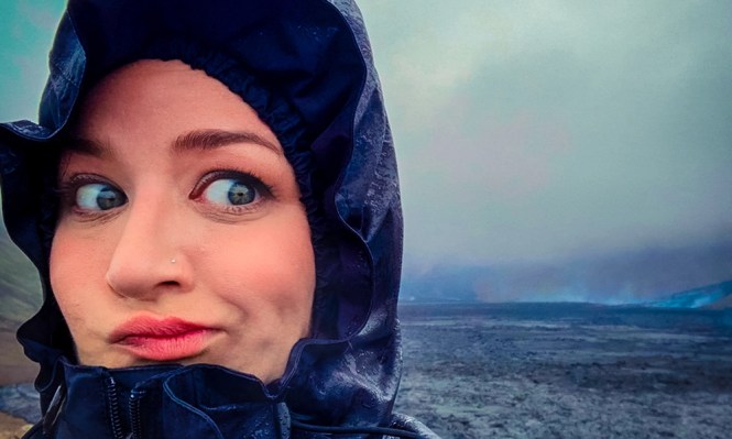My "uh oh" face in Iceland for my archive page
