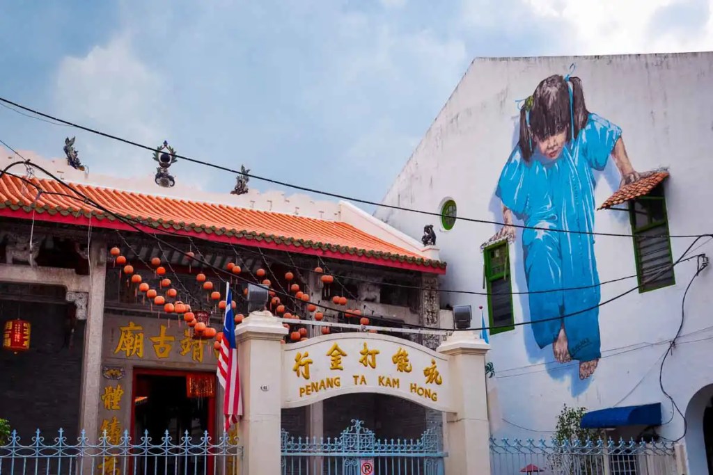 Penang street art "Little Girl In Blue"