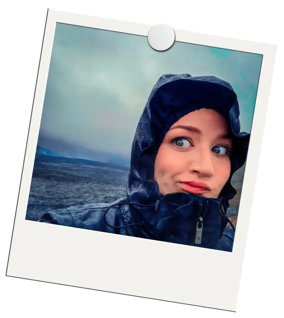 Polaroid of Jordan looking sideways