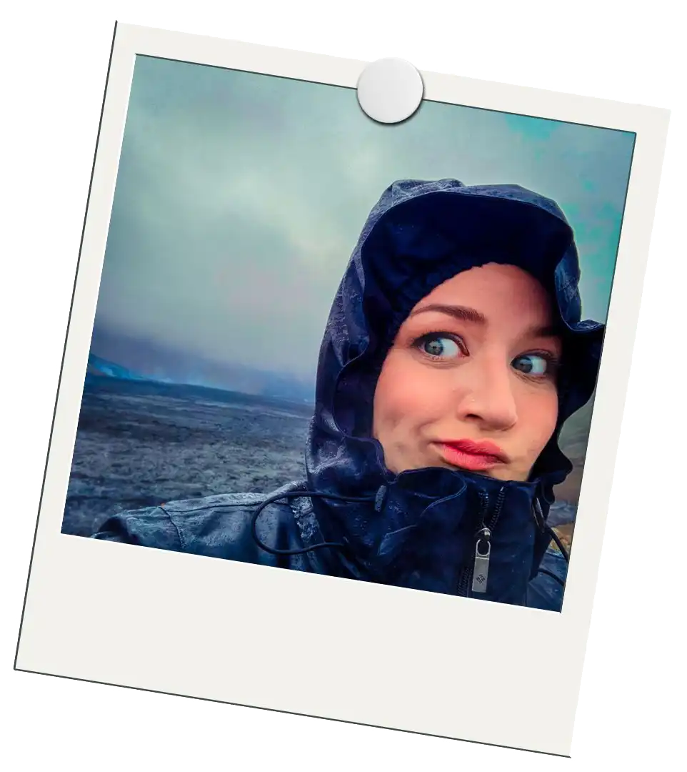 Search Useful Tips Polaroid of Jordan at a volcano in Iceland