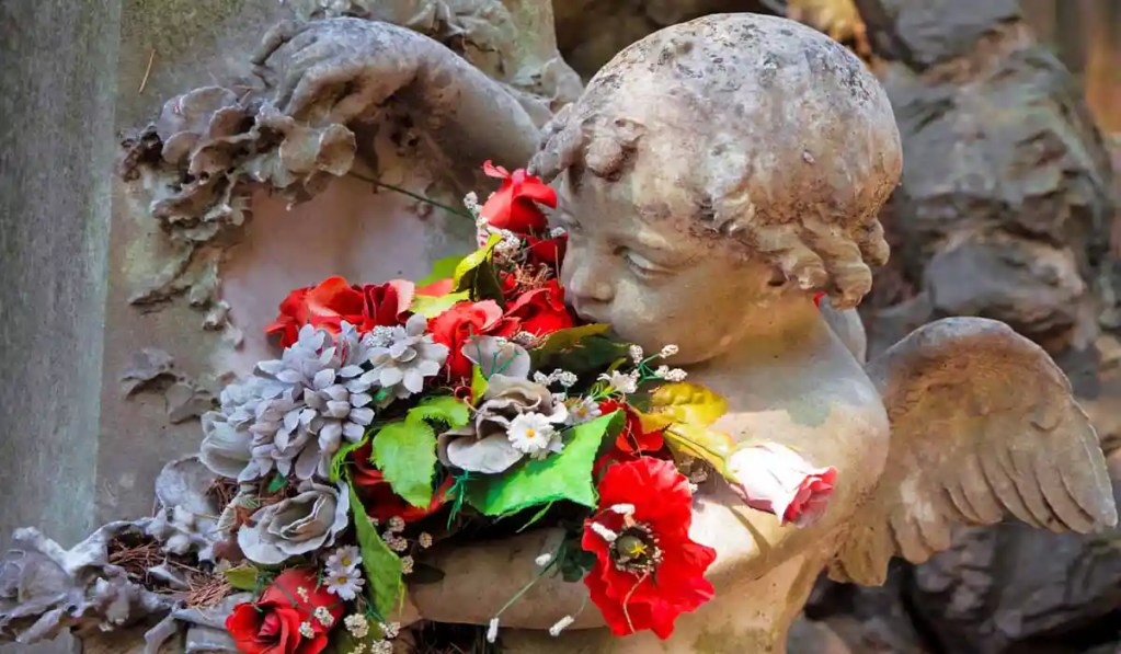 One day in Genoa or Genova, Monumental Cemetery of Staglieno