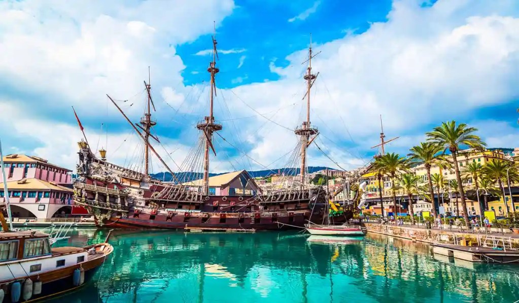 One day in Genoa or Genova, Vascello Neptune